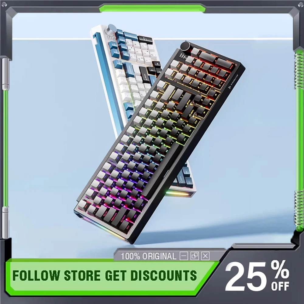 

TAIDU K980 Mechanical Keyboard Wireless Three-mode Ergonomic Design RGB Customized E-sports Gaming Laptop Accessories Gift