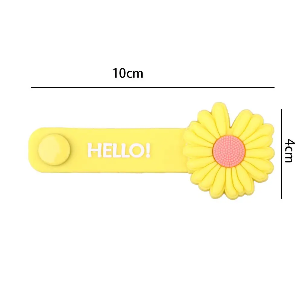 Silicone Cable Winder Cable Organizer Bookmark Data Line Protector Clip Multi-function Fruit Flower Winder Headphone Storage
