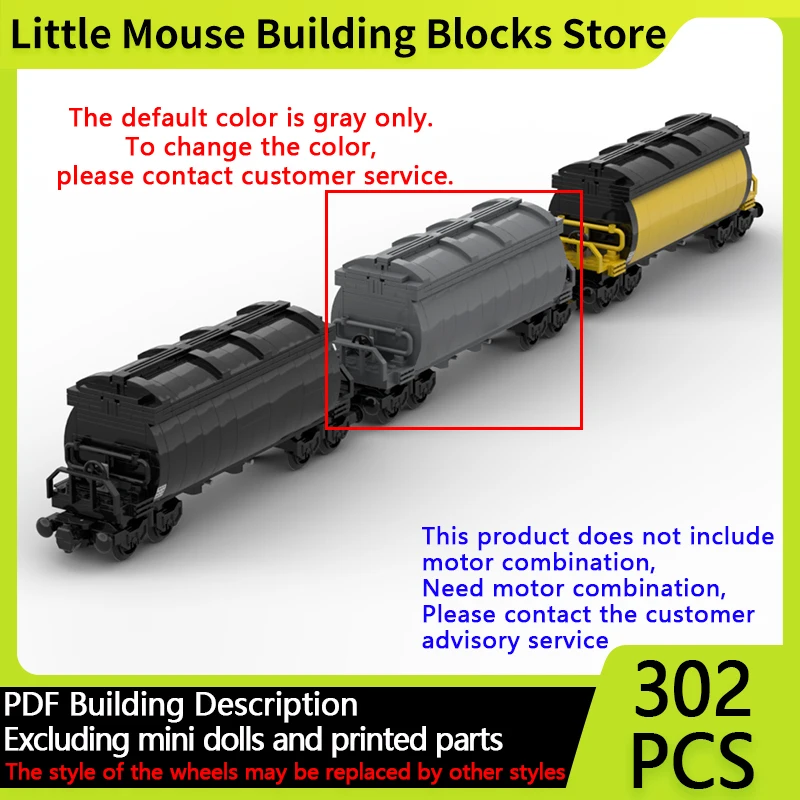 

City Car Model MOC Building Bricks Graffitied Grain Wagons Modular Technology Gifts Holiday Assemble Children Toys Suit