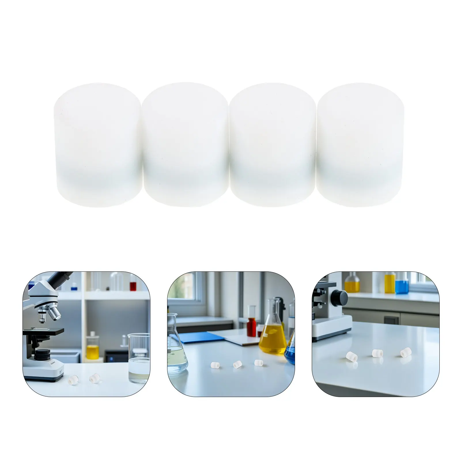 4Pcs Laboratory Sampling Tube Plug 6Mm Activated Carbon Sampling Accessory for Air Quality Monitoring Environmental Analysis