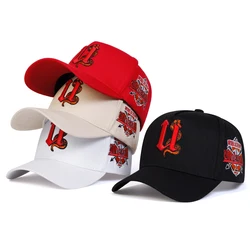 Unisex U Letter Snake Embroidery Baseball Caps Spring Autumn Outdoor Adjustable Casual Hats Sunscreen Hat