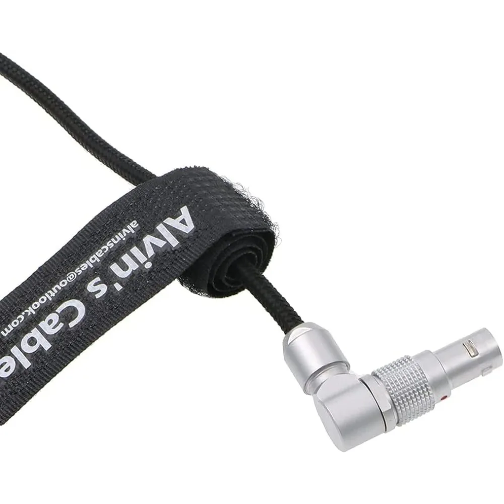 Alvin's Cables 2 Pin Male Rotatable Right Angle to Micro USB Power Cable for ARRI Z CAM E2 Flagship to Nucleus Nano Braided Wire