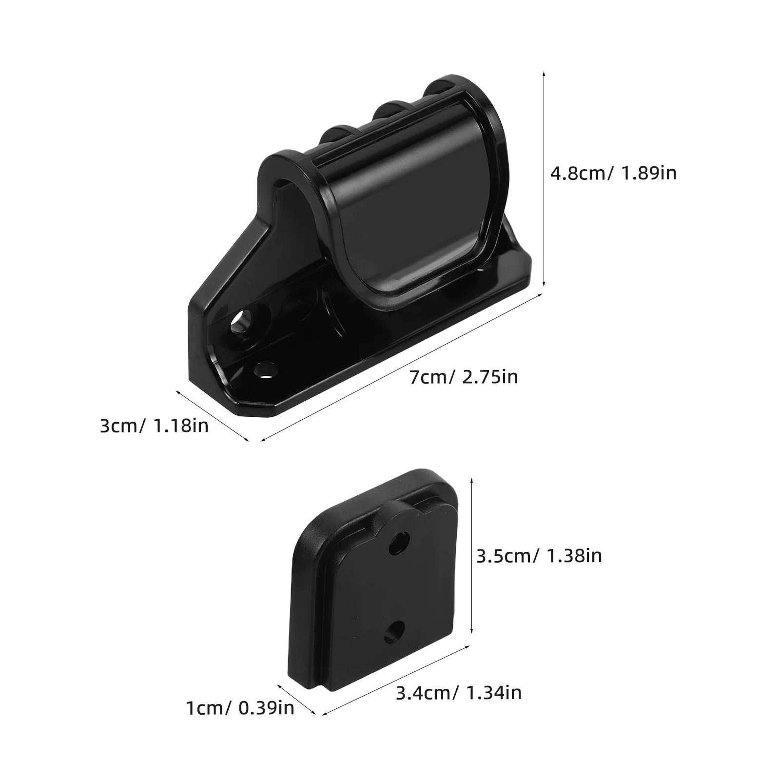 مجموعة واحدة من قطع غيار بوابة الطفل القابلة للسحب، مجموعة أجهزة سوداء للاستخدام في الأماكن المغلقة، درج الدرج، تتضمن دعامات المزالج #5