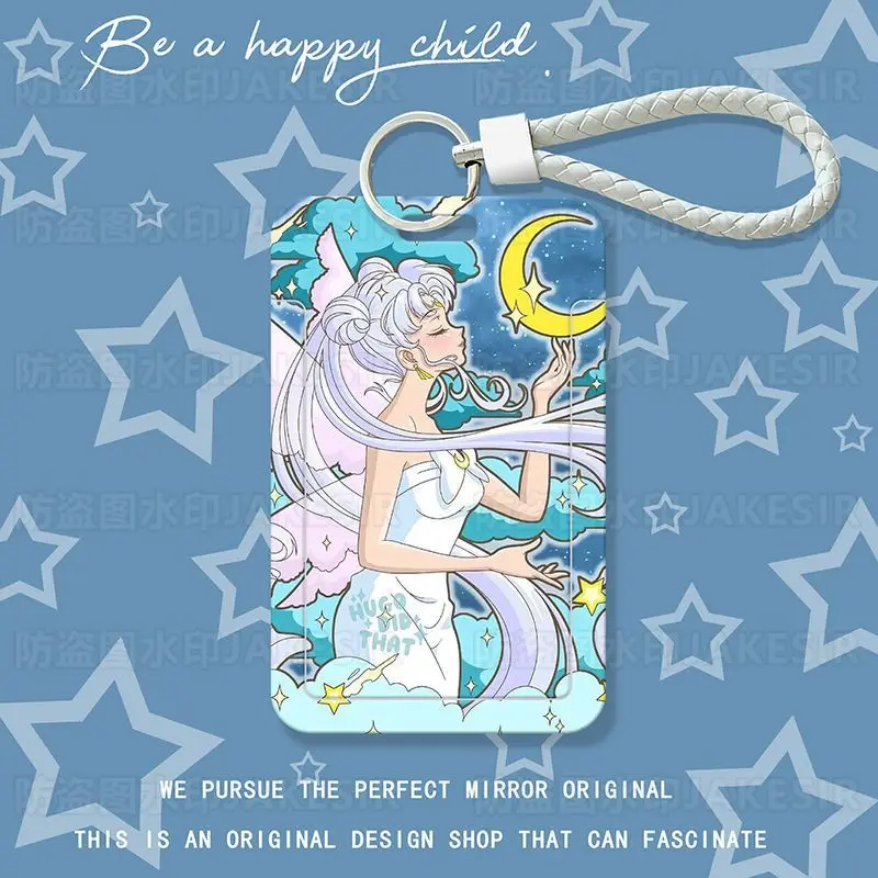 Sailor moon dos desenhos animados tsukino usagi titular do cartão anime figura hino rei chibiusa capa de cartão de crédito cartão de banco manga capa protetora