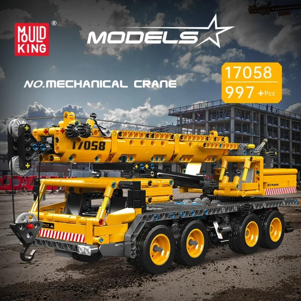MOLD KING 17058 MOC 997 Uds. Camión grúa mecánica modelo juego de bloques de construcción juguete educativo ensamblado para chico regalo para adultos