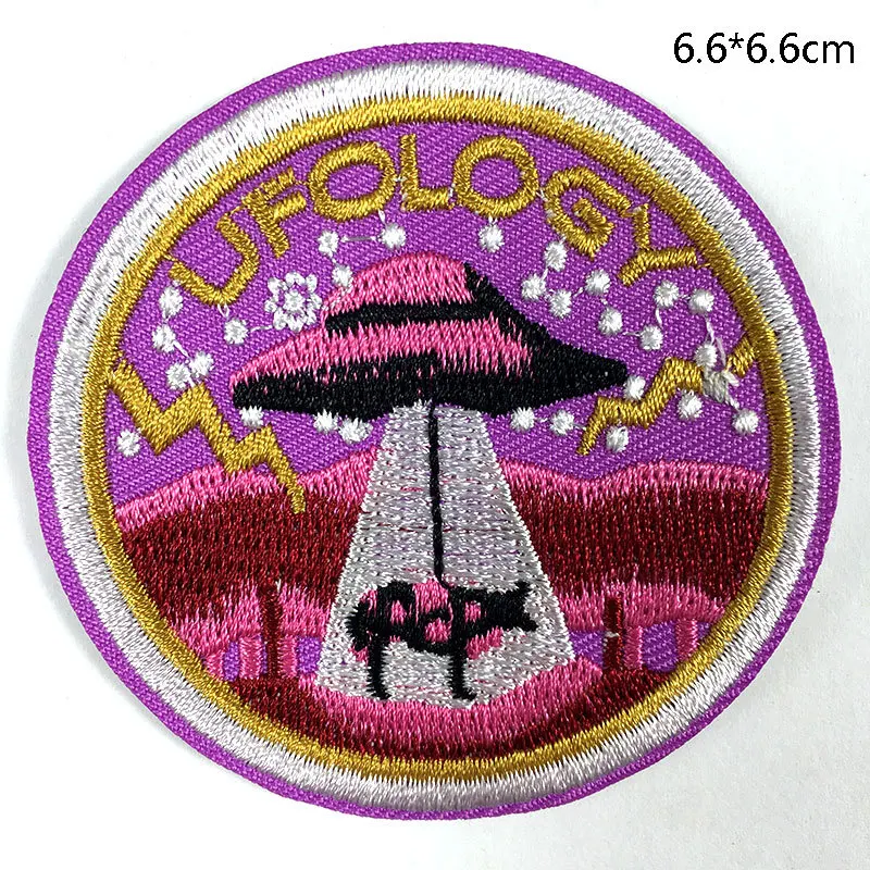 

Изысканная персонализированная одежда с вышивкой «сделай сам», тканевая наклейка, круглая наклейка в европейском и американском стиле с НЛО, клейкая мото нашивка Pride