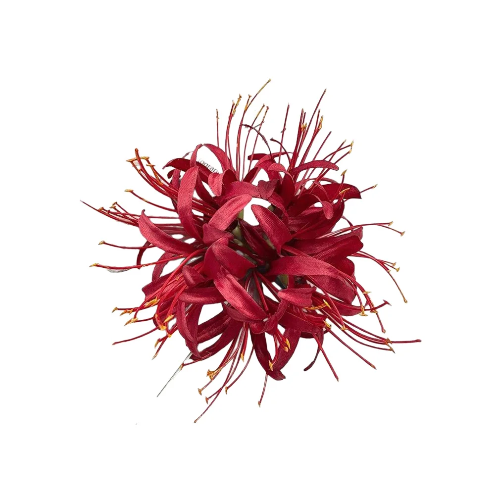 Rode Petunia Simulatie Bloem Hoofddeksel Haar Clip Vintage Chinese HanFu Bruiloft Kostuum Haaraccessoires Props Geschenken