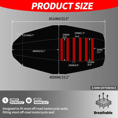 Imagen 2 del producto Para TRX 400EX TRX400EX 2008 TRX400X 2009-2014 accesorios de motocicleta funda de asiento PVC impermeable antideslizante funda de cojín Dirt Bike