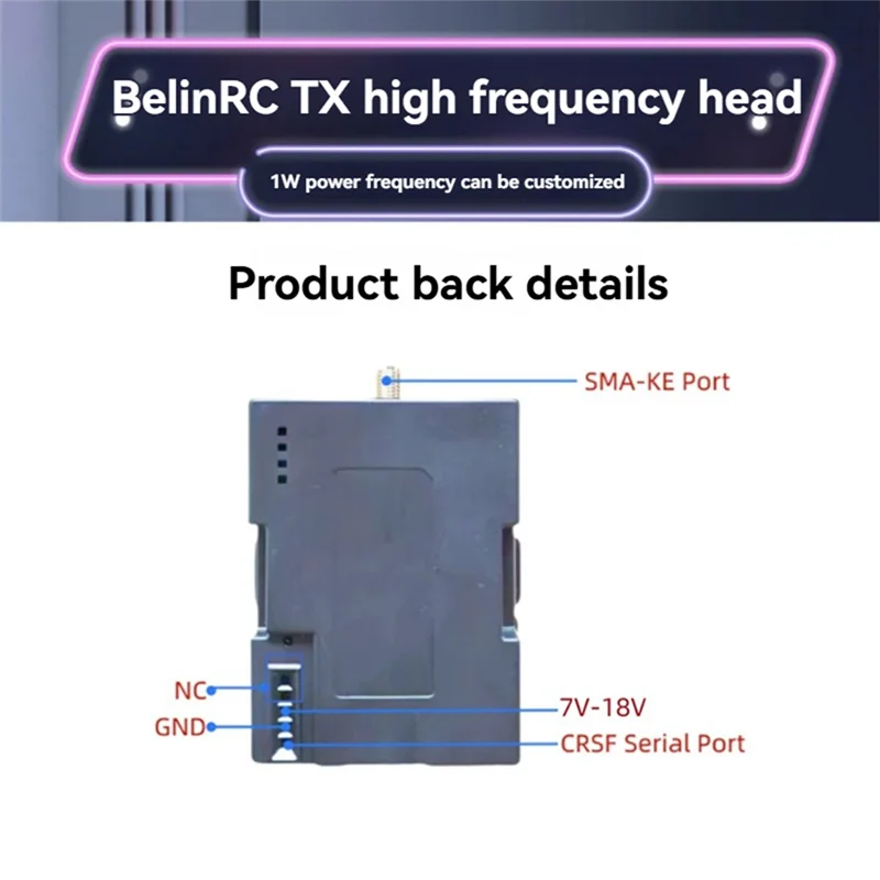 A76F-Miniature Radio Tuner TX30 T Antenna FPV ELRS Module For Some Closed Source Remote Controllers For Most ELRS Receivers