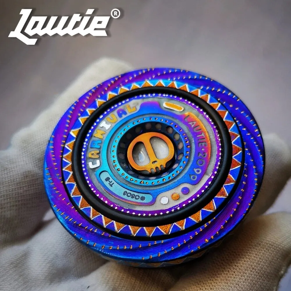 LAUTIE EDC Luminous Handmade Carving Carnival Fidget Spinner 2099 Series Titanium Fidget Toys For Adults Fidget Spinner