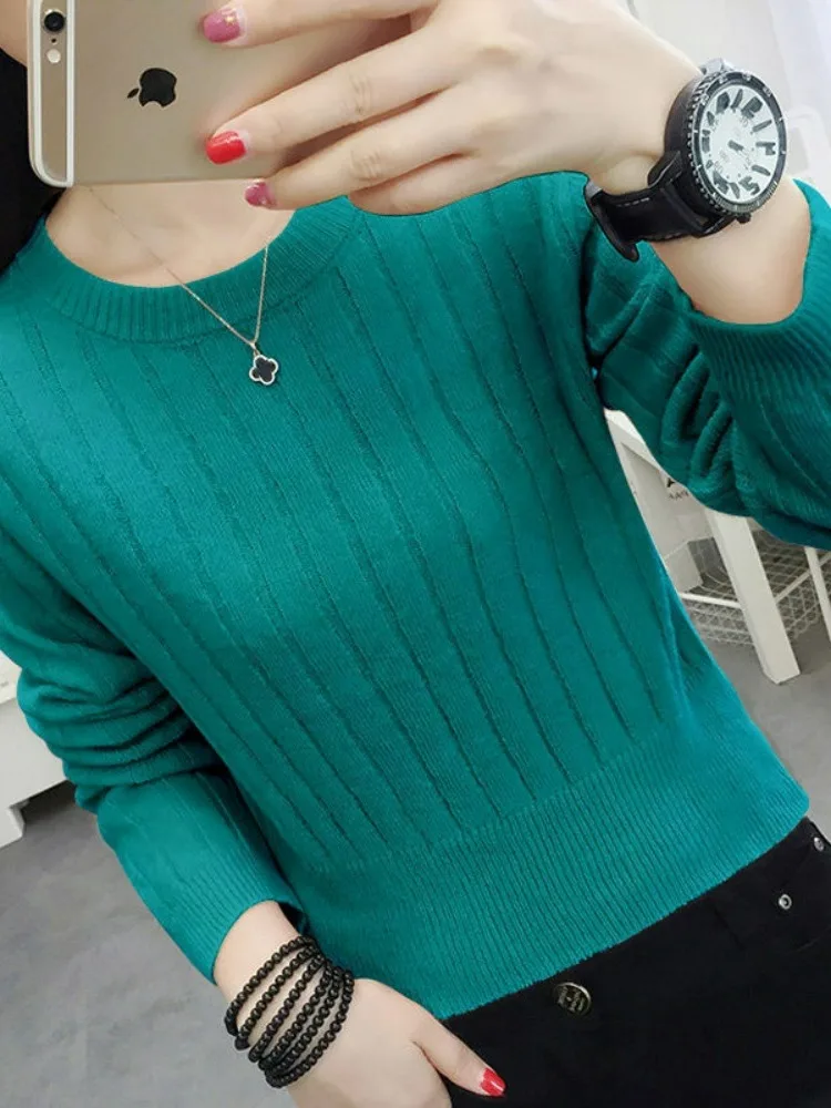 

Женский вязаный свитер ort Fit Base irt, осенне-зимняя модная внутренняя одежда, новый универсальный вязаный топ для женщин