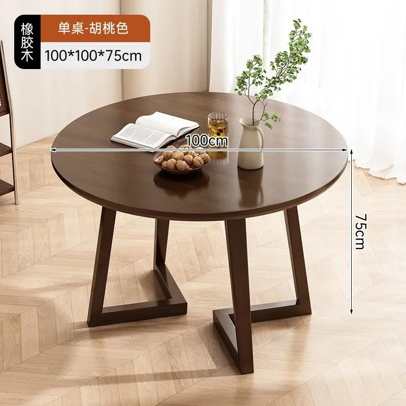 Solid wood round table New Chinese dining Catering household small apartment Eating table Reception Commercial table