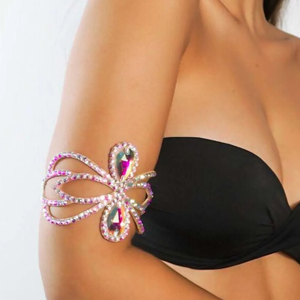 

Stonefans AB Color Crystal Arm Bracelet Ballroom Belly Dance Jewelry Fashion Personality Wedding New Rhinestone Armband Armlet