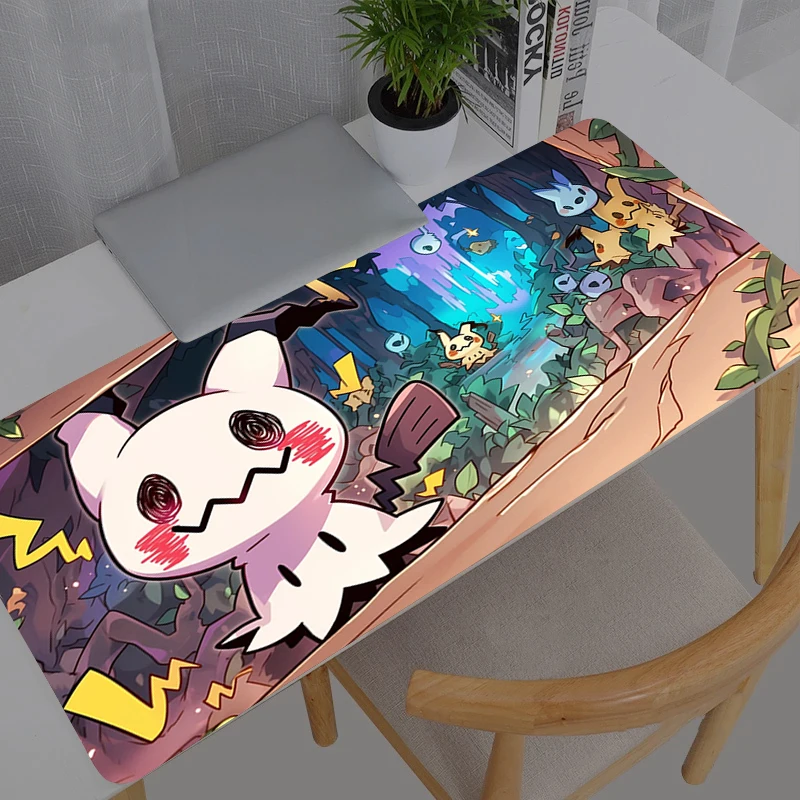 90x40cm Mouse Pad Pokemon Pikachu Gamer Large Computer Notebook Pc Mousepad New Carpet Gaming Accessories Keyboard Desk Mat