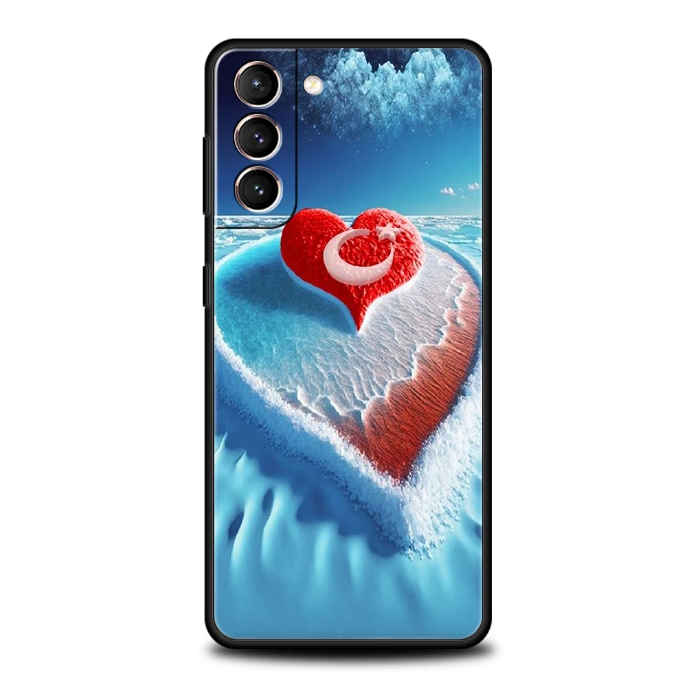 Turkey Flag Case for Samsung Galaxy S24 S23 S22 S20 S21 FE Ultra S24 S23 S10 S10E S9 S8 Plus 5G Silicone Phone Cover Coque Bags