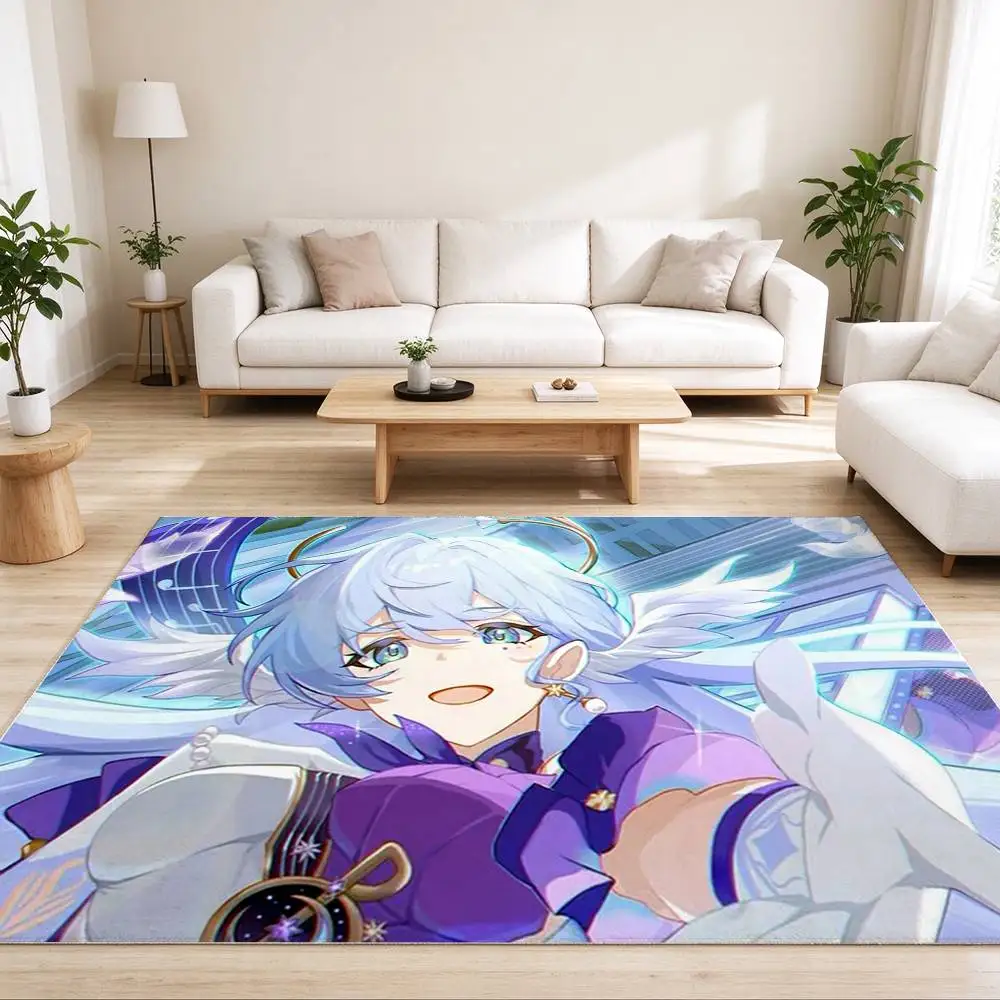 COOL Honkai S-Star R-Rail  Soft Absorbent Decorative Floor Mat for Bathroom Entryway Living Room