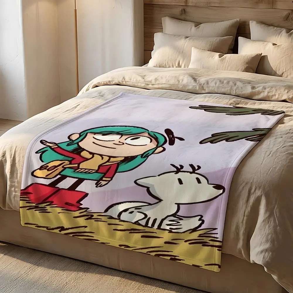 Animated Series Hilda Throw Short Plush Throw Blanket Soft Skin-Friendly Multi-Scene Home Office