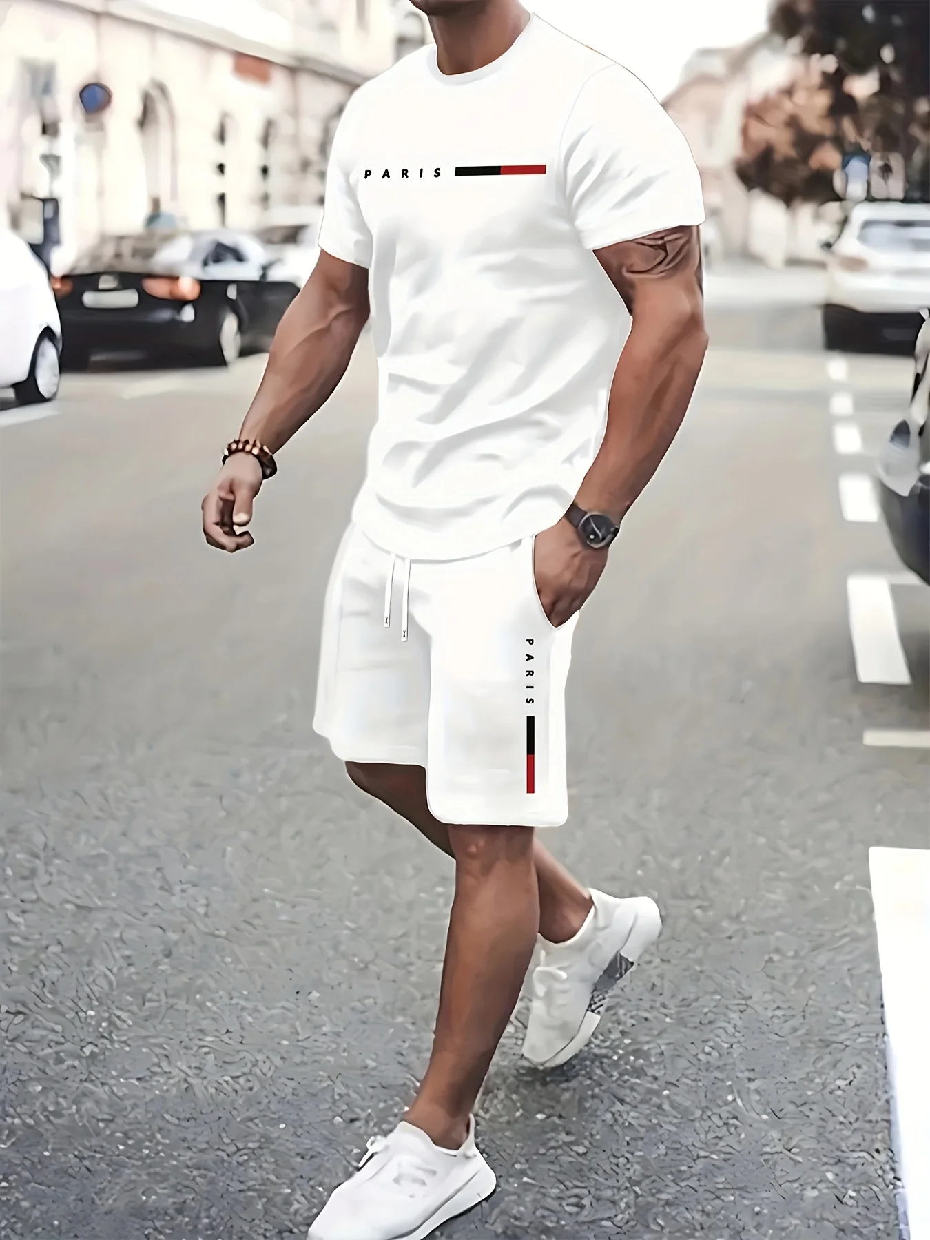 

Новый мужской летний комплект футболок с короткими рукавами, уличная одежда, спортивный костюм из двух предметов, повседневные шорты с 3D принтом, мужской комплект для отдыха