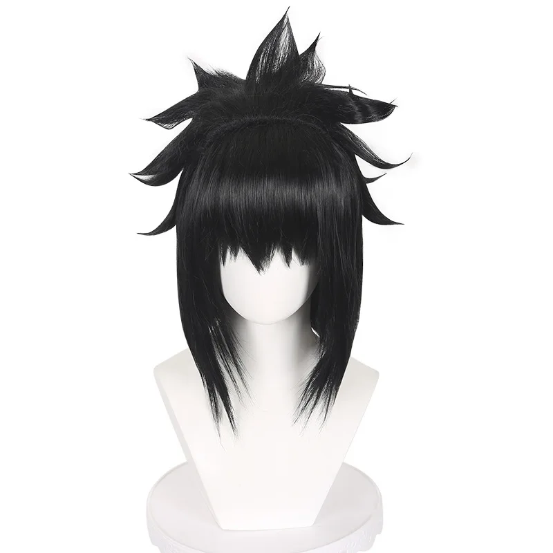 Uchiha Sasuke perruque noire hérissée Cosplay Anime perruque facile à coiffer perruque