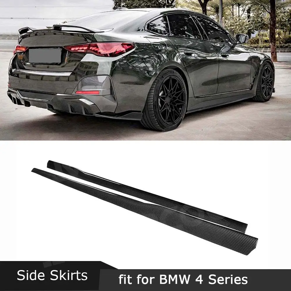 

JMCARCOOL сухие боковые юбки из углеродного волокна, удлинитель кузова, рокерная панель, разветвители для губ, крылышко для BMW 4 серии i4 Sedan 2021+