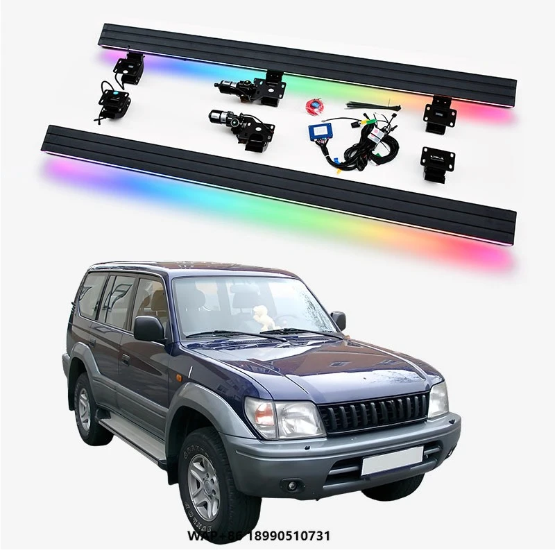

Automatic Electric Power Neon LED Light Side Step Running Board for Land Cruiser 90 Prado J90 1996-2001