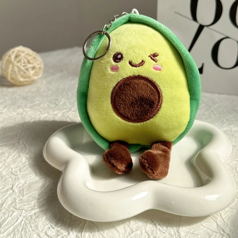 Fast Reach Novelty Avocado Plush Keychain Jewelry for Fruit Party Supplies and Collectibles