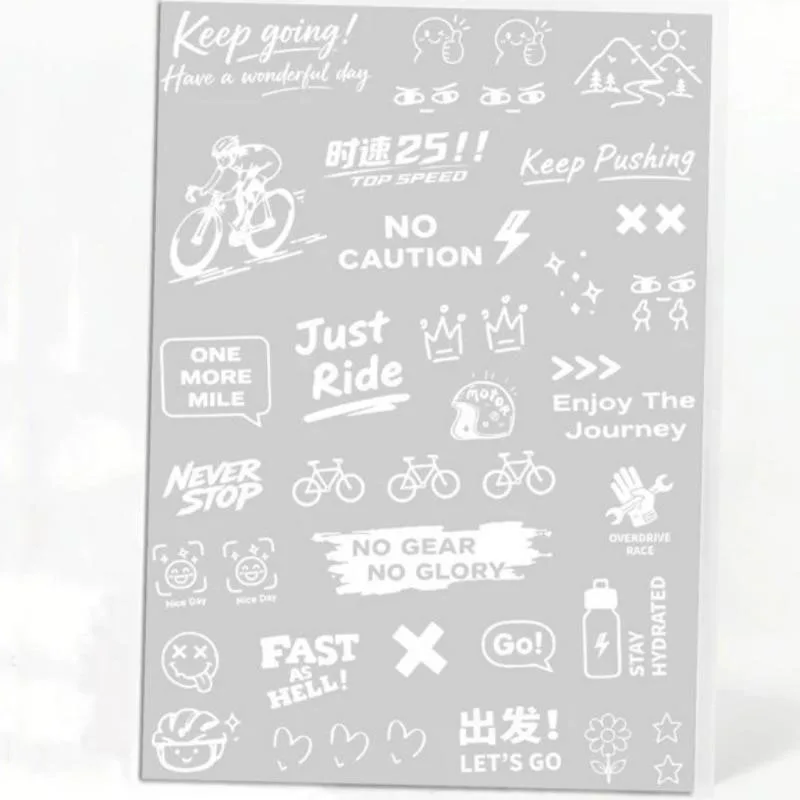 Bicycle Helmet Rubber Sticker Transparen Decal Motorcycle Decoration Cycliste Modified Sticker Mountain Cycling Non-reflective