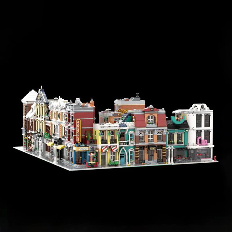 MOC-167201 City Street View 8in1 Modular Alternative Builds 2023 Building Block Assembly Model Brick Toy Children\'s Gifts