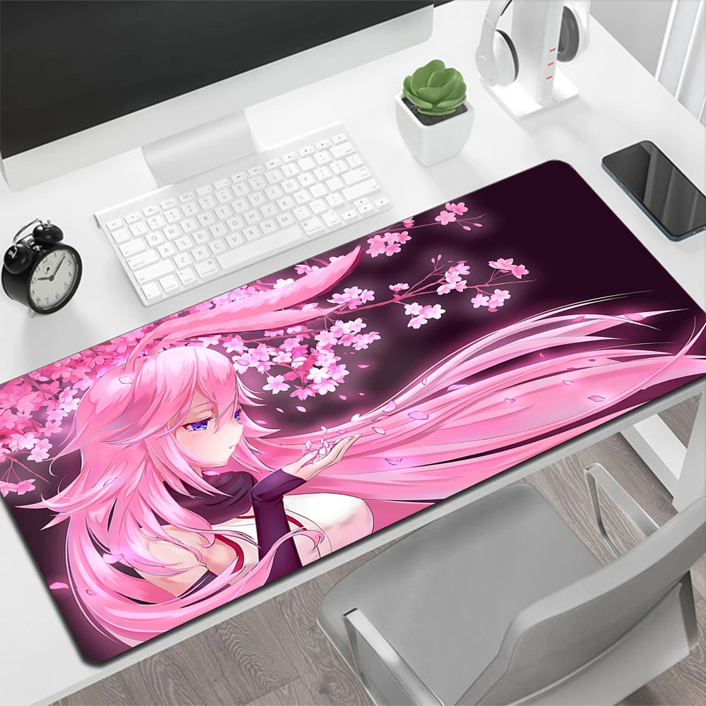 Pink Flower Hair Girl Yae Sakura Gaming Mouse Pad Large Mouse Pad PC Gamer Computer Mouse Mat Big Mousepad XXL Keyboard Desk Mat