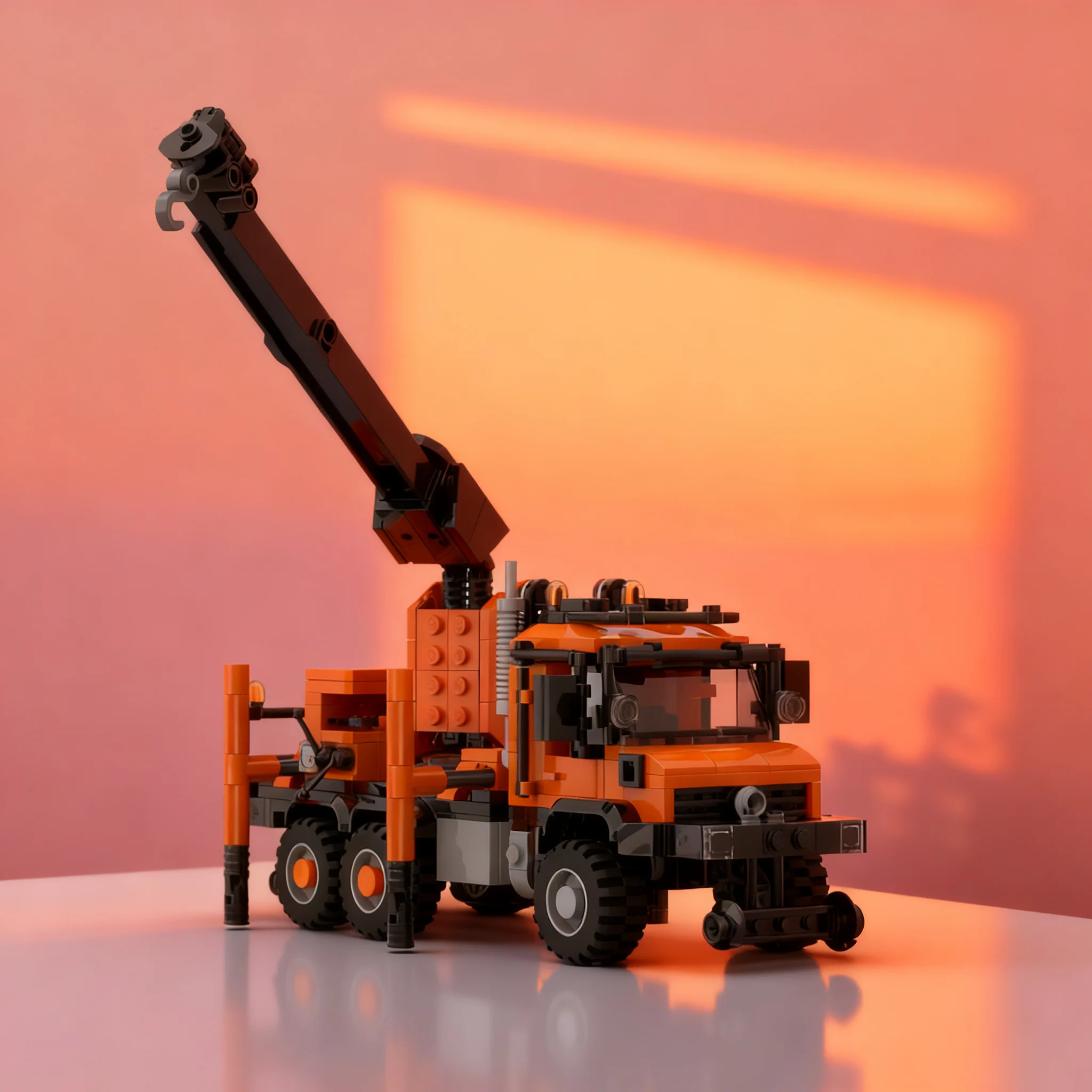441pcs MOC UniMog Rail Crane Unit City Trains Model Building Blocks Architecture Toys Christmas Gifts Birthday DIY Creative