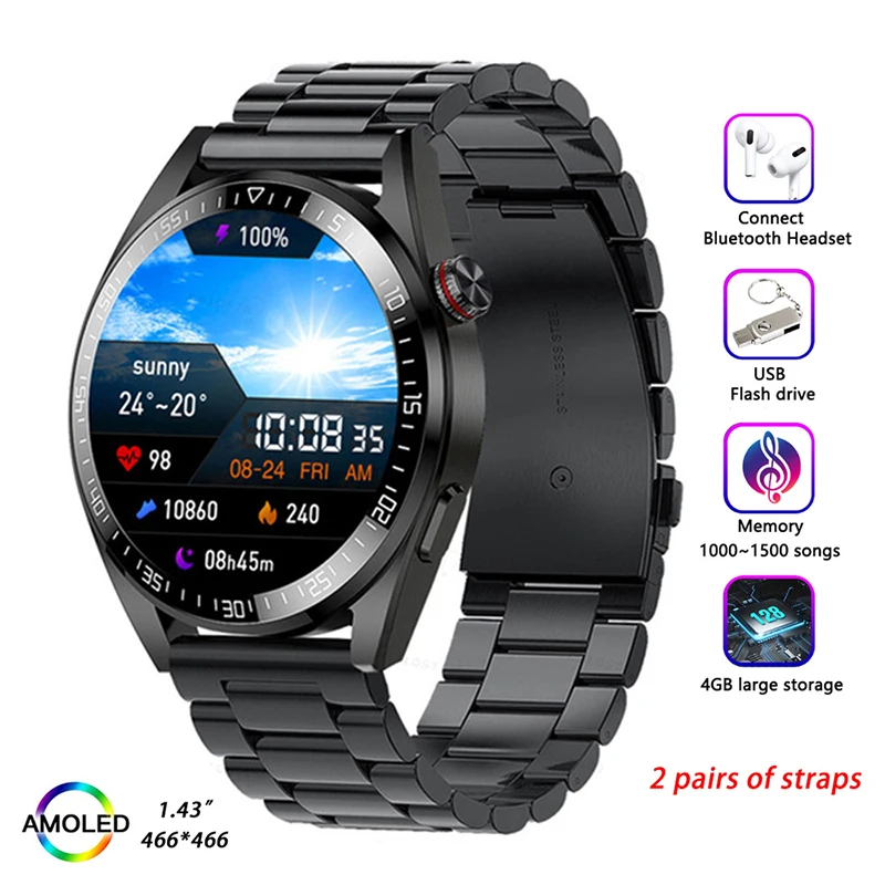 

1.43" AMOLED Smartwatch Z30 Pro Smart Watch Men Women Digital Wrist Watches Fitness Bracelet Local Music Electronic Wristwatch