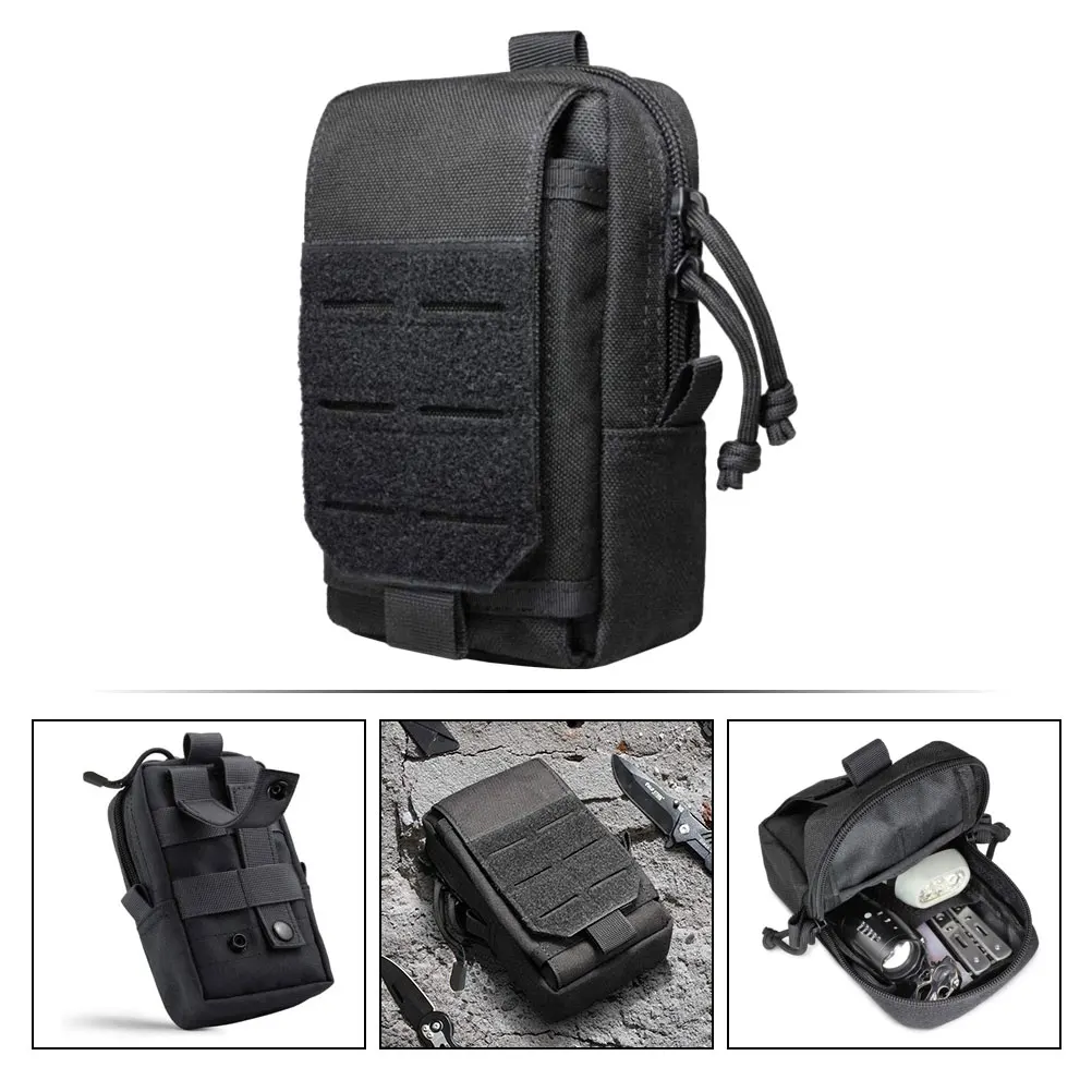 

Tactical Waterproof Bag Waist Tool Pouch Case for Belt Small Phone Mobile Black Man