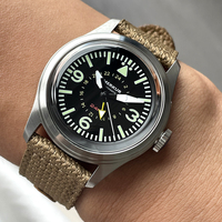 Merkur Retro Watch for Men Skin Diver Watch Vintage 24H Automatic Mechanical Watch 38mm Luminous Waterproof Relojes Para Hombres