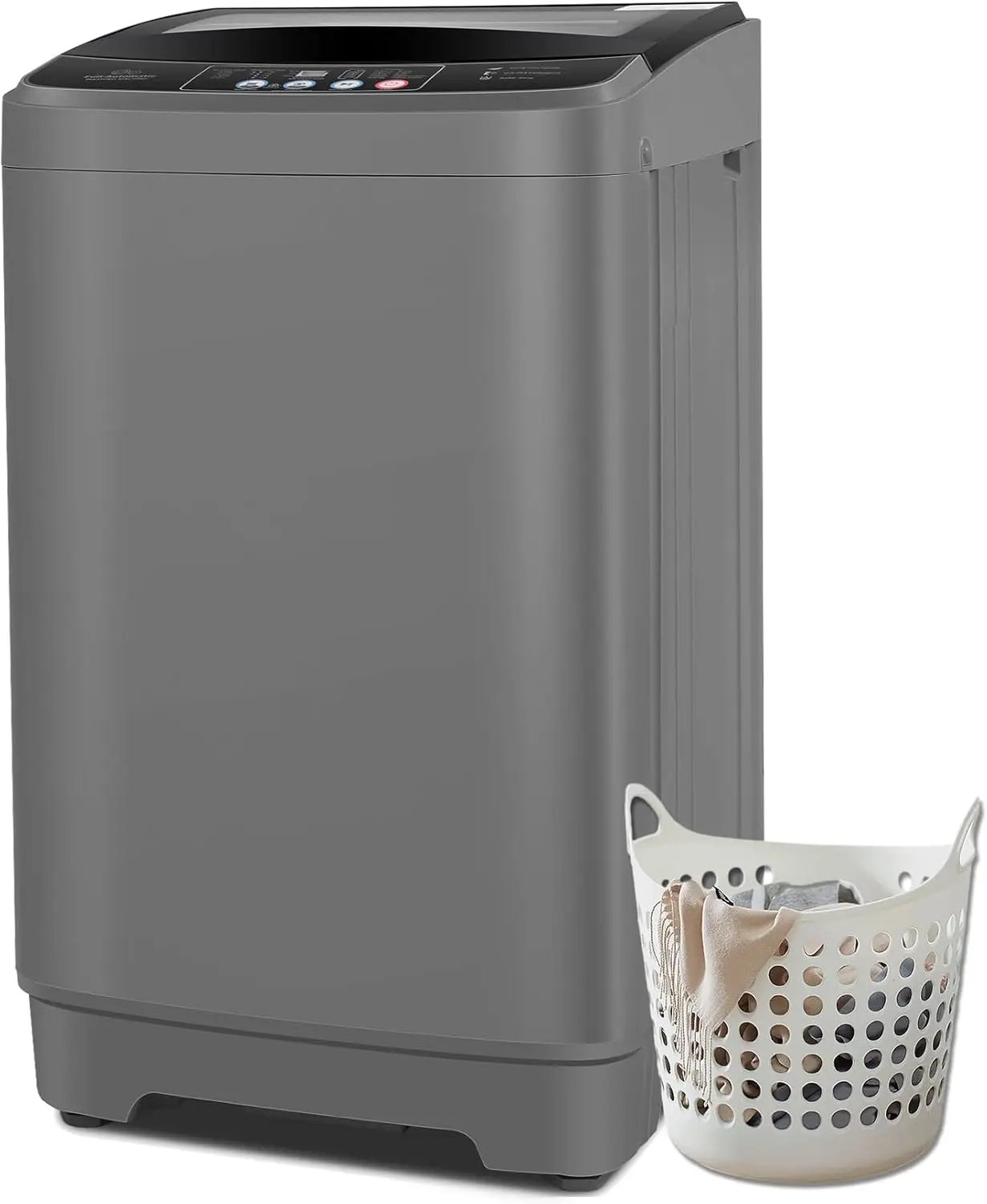 Washing Machine 17.8Lbs Large Capacity 2.4 Cu.ft Portable Washer Machine with 10 Programs and 8 Water Levels Selections Mini Was