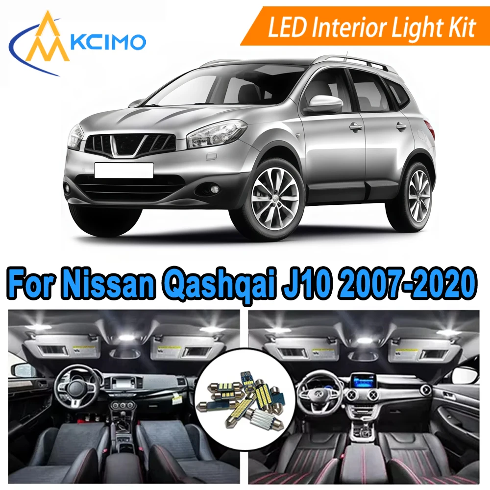 

Premium LED Interior Bulb Lights For Nissan Qashqai J10 J11(2007-2020) Dome Map Door Light Easy Plug & Play Installation