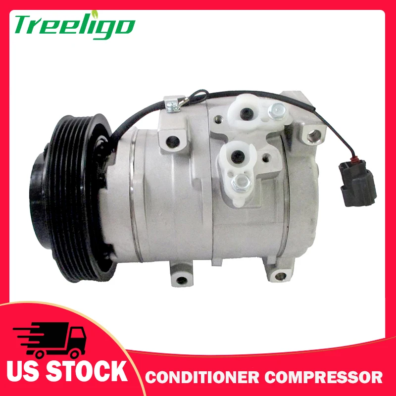 Treeligo 12V Car Air Conditioner Compressor Fits for Honda Accord 3.0L 2003 2004 2005 2006 2007 38810RCAA01 38810RDAA01 639318