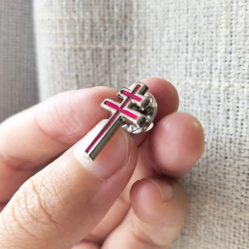 50pcs 33rd Degree Scottish Rite Soft Enamel Cross Pins Masonic Lapel Pin Free Masons Masonry Brooch Freemason Metal Badge Craft