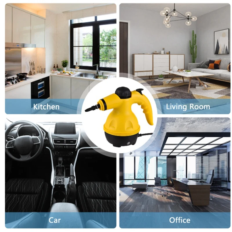 Handheld Steam Cleaner  Multipurpose Portable Pressurized Steam Cleaner  For Couch Clothes Mattress Car Seats Kitchen US Plug