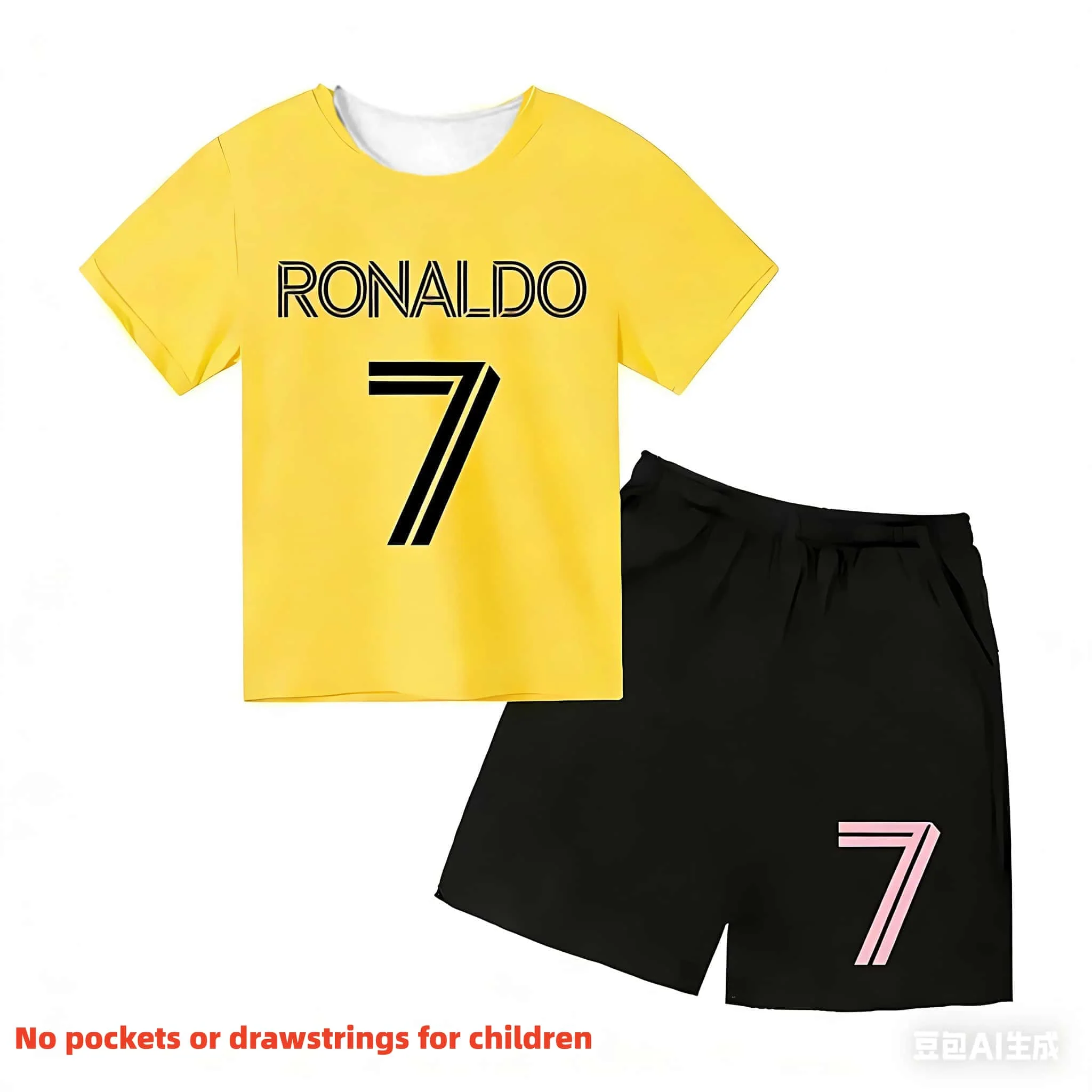 Boys and Girls' AI # 7 Jerseys, Children's Adult Parent Child Clothing, Summer Versatile Sports Set Available in Multiple Colors
