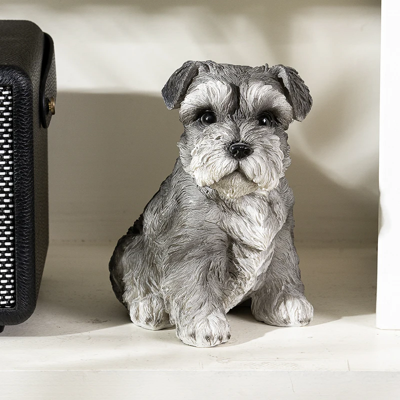 

Креативная имитация смолы, скульптура собаки, животного, украшение на столешницу, милая статуя собаки Шерны, модель интерьера, эстетический декор