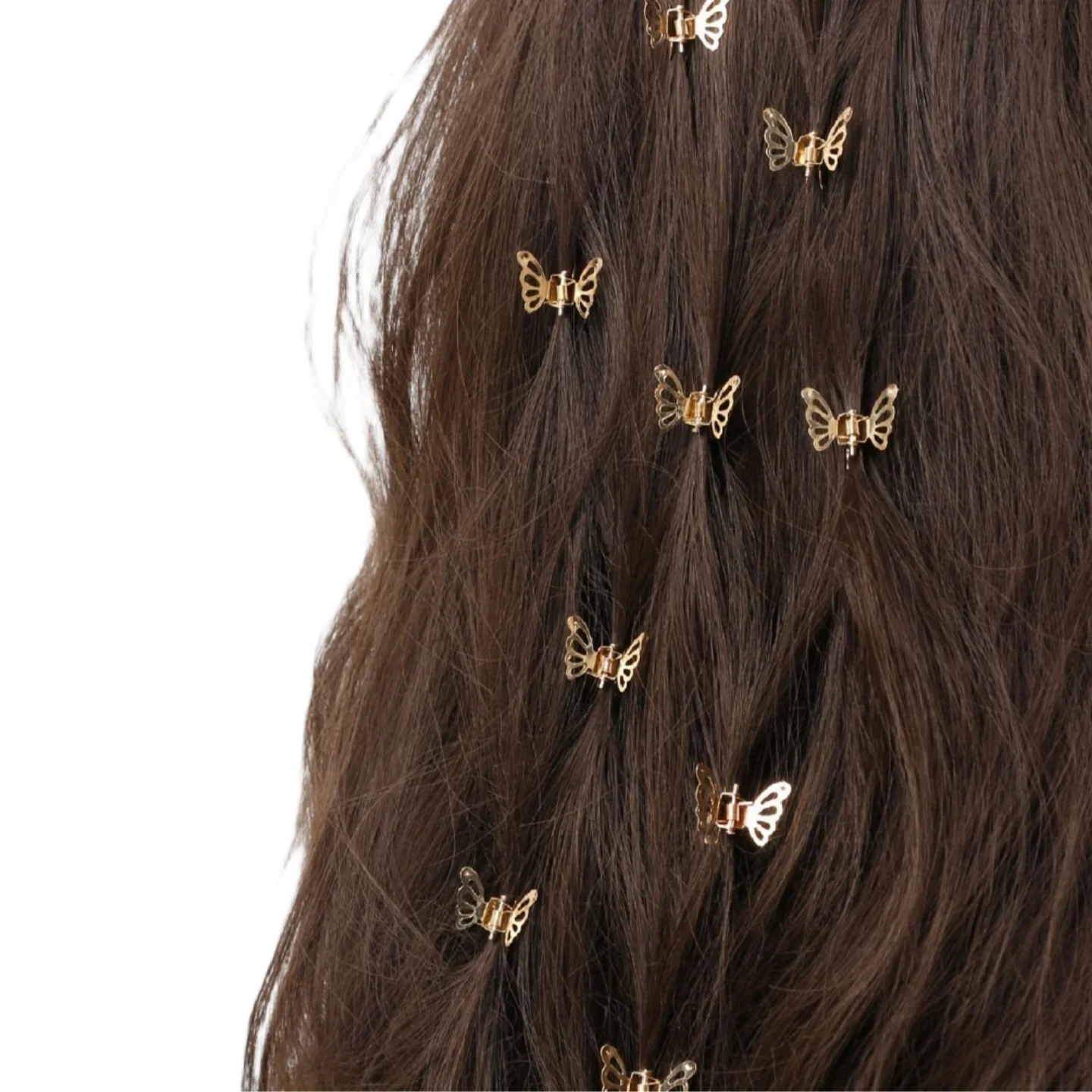 10pcs Mini Hollow Out Butterfly Design Sweet Hair Clip Retro Bangs Fixed Clip Decoration Hair Grasping For Women And Girls