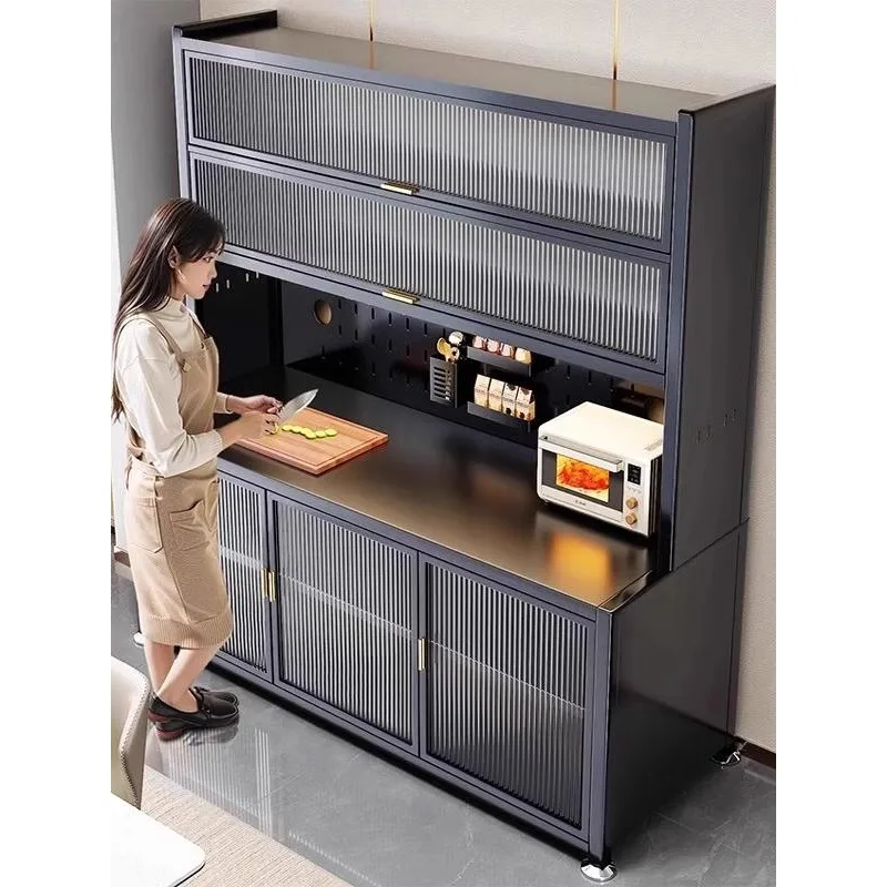

Kitchen shelves Floor-to-ceiling multi-layer microwave oven storage cabinets Household pots and bowls lockers