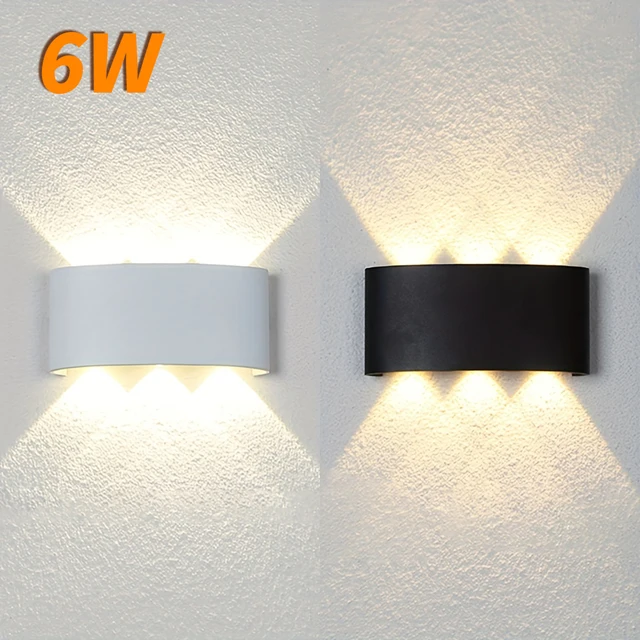 6W LED kinkiet zewnętrzny wodoodporny płot ogrodowy kryty modny kinkiet do sypialni nocny salon schody