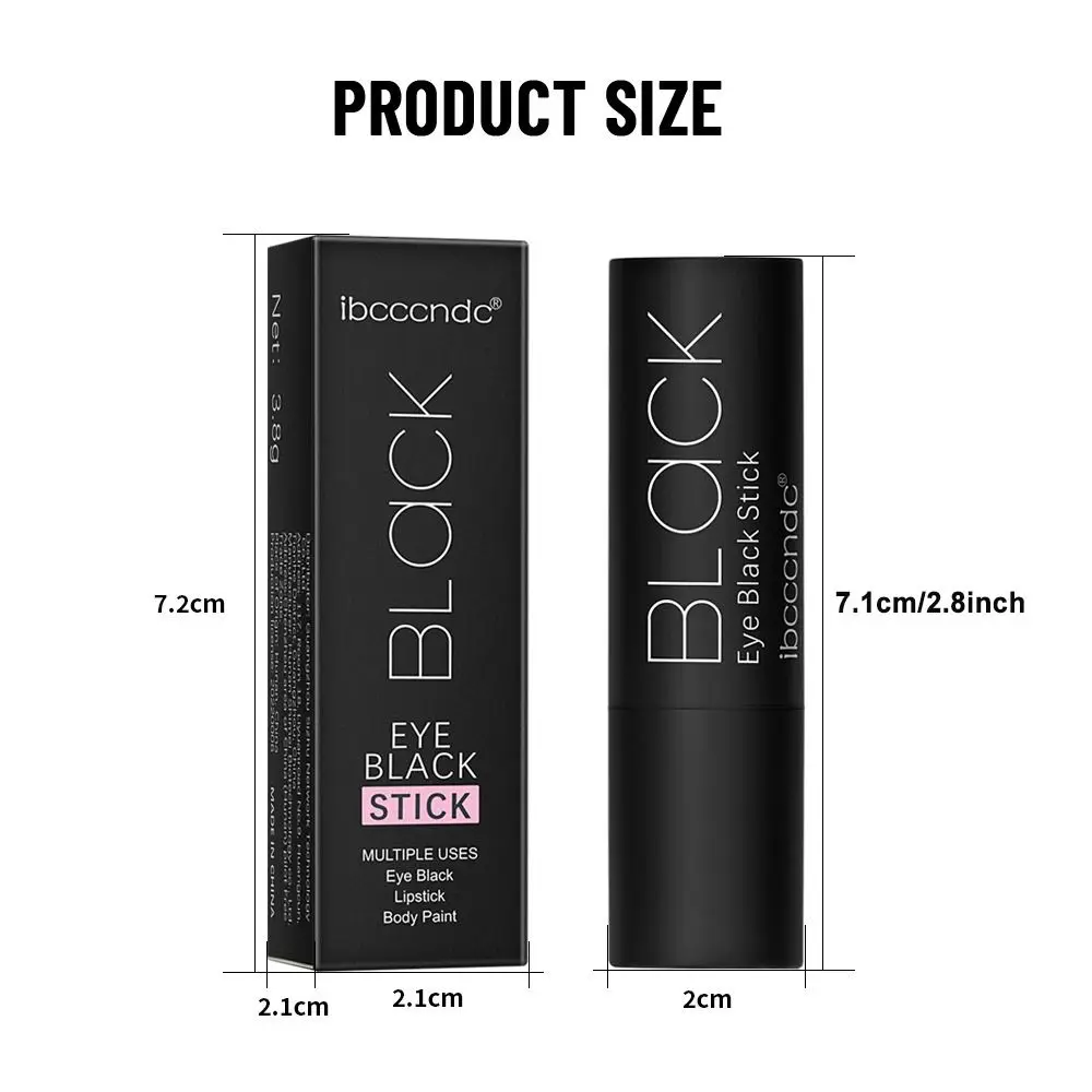 Party Tools Face Paint Black Lippenstift Matte Retro Eye Black Stick Waterdichte Langdurige Body Paint Stick Cream Women