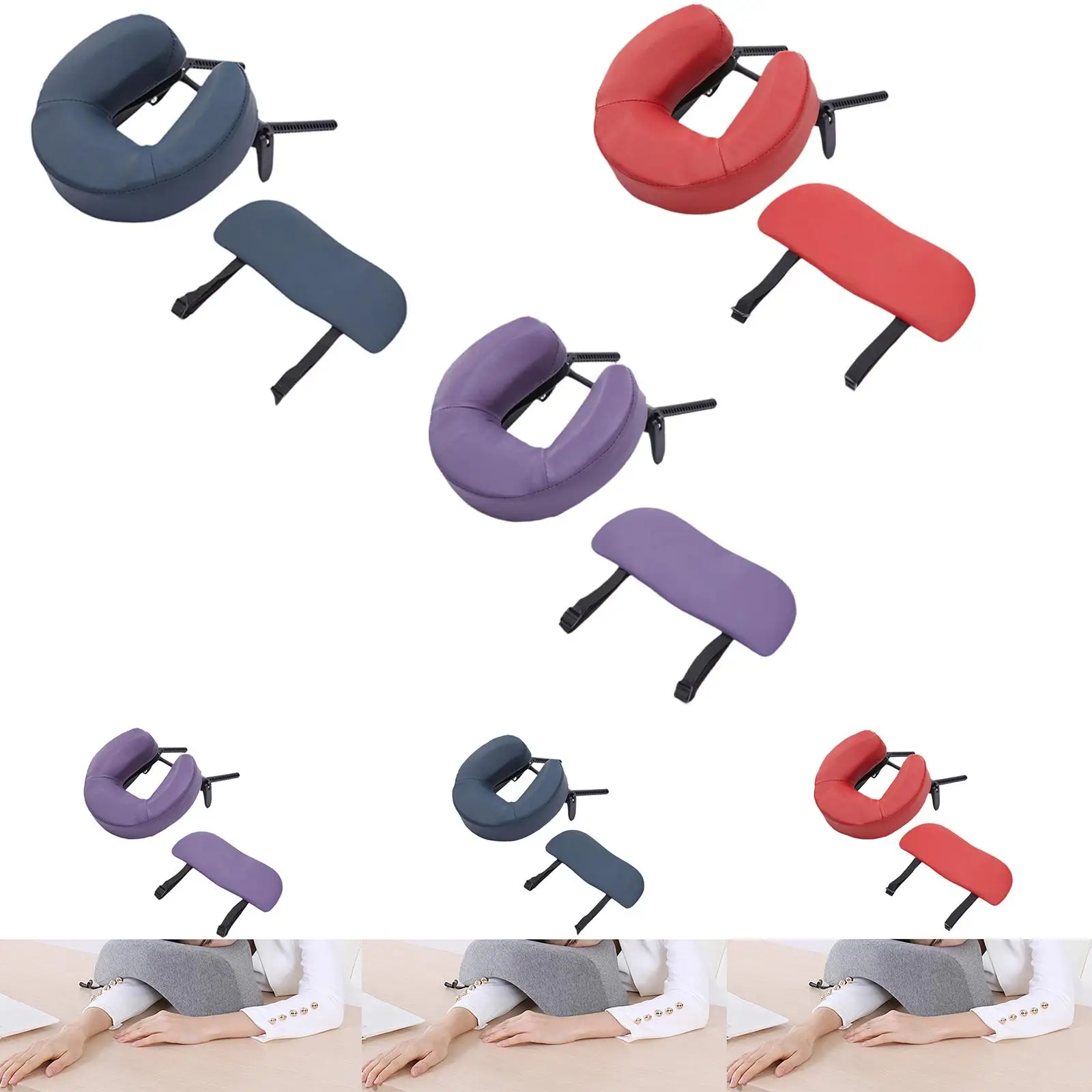 Face Rest Face Pillow Headrest Massage Pillow with Armrest That Offers A