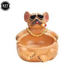 Creative Ashtray Anti-flying Ash Household Large Capacity Cute Cartoon Dog Resin Ashtray Home Decoration for Boyfriend Gift