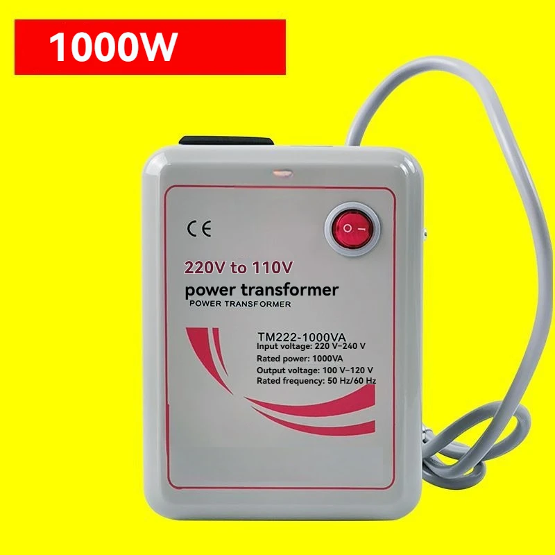 1000W Classic Step Down Transformer, Convert 220V To 110V Household Power Transformer
