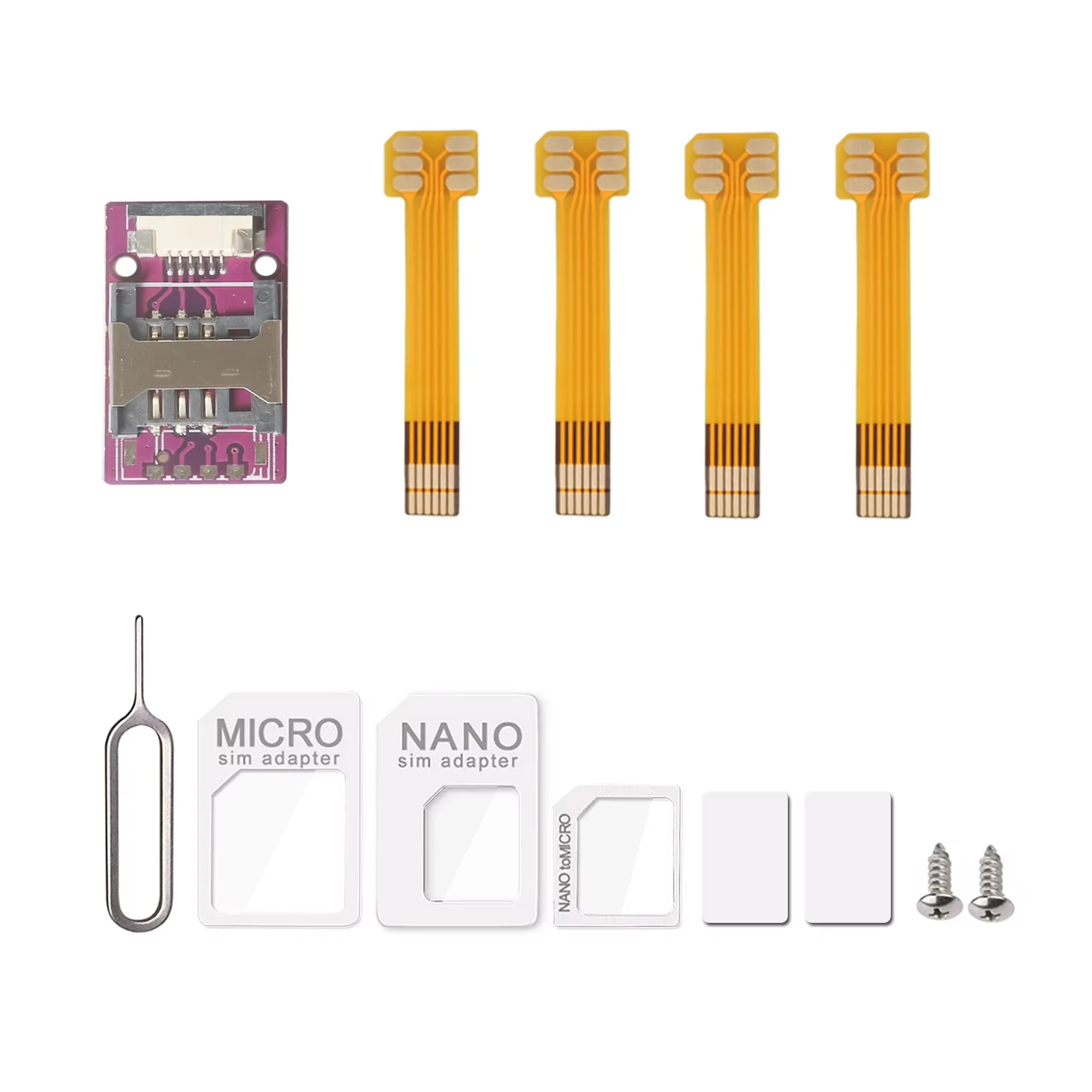 Mini SIM card extension cable adapter circuit board card reader for cpe wireless routers and wifi devices, smartphones and more