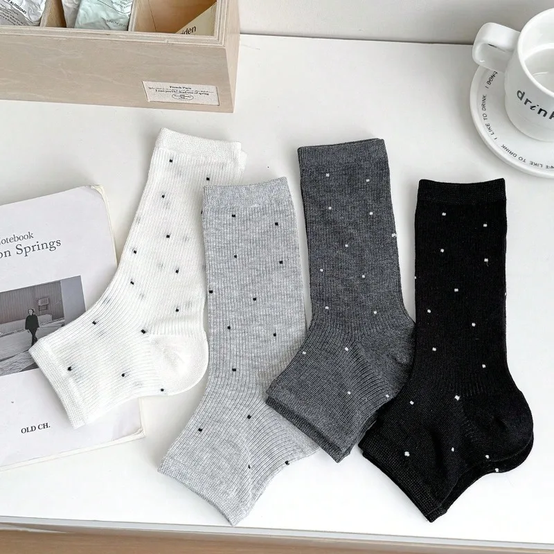 Women Ankle Socks New Spring Summer Thin Dots Women Leg Warmers Fashion Simple Korean Style Women Short Socks