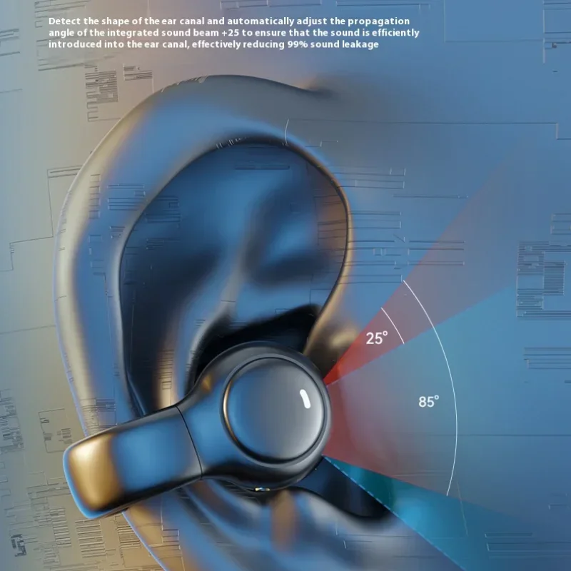 Xiaomi M47 Earphone Konduksi Tulang Nirkabel Bluetooth 5.3 dengan Mikrofon, Peredam Kebisingan untuk Olahraga, Earphone Stereo HiFI